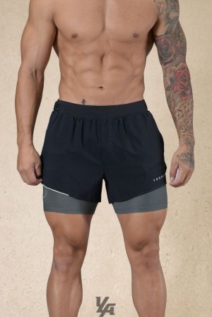 Pánské Kraťasy YoungLA 6am Compression Shorts Černé | 389047TZL