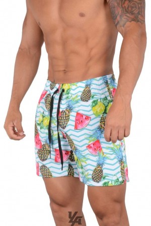 Pánské Kraťasy YoungLA Abstract Swim Shorts '22 Melon Pineapple | 251368ZWG