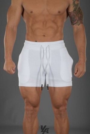 Pánské Kraťasy YoungLA Interlock Shorts Bílé | 361870LZU