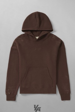 Pánské Svrchní Oblečení YoungLA Autumn Hoodies Hnědé | 510842OFZ