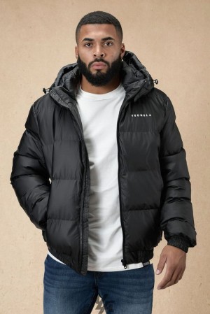 Pánské Svrchní Oblečení YoungLA Brooklyn Puffer Jacket Černé | 386145WRC