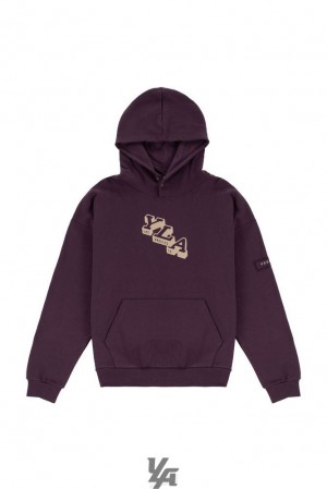 Pánské Svrchní Oblečení YoungLA Campus Hoodies Fialové | 458206UGB