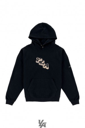 Pánské Svrchní Oblečení YoungLA Campus Hoodies Černé | 470839MFL