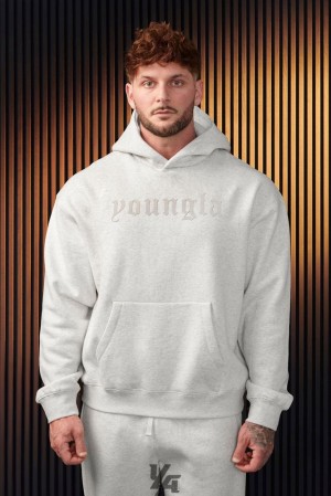 Pánské Svrchní Oblečení YoungLA Cloud 9 Hoodies Béžový | 523917TDV