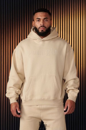 Pánské Svrchní Oblečení YoungLA Cloud 9 Hoodies Hnědé | 034619XFG