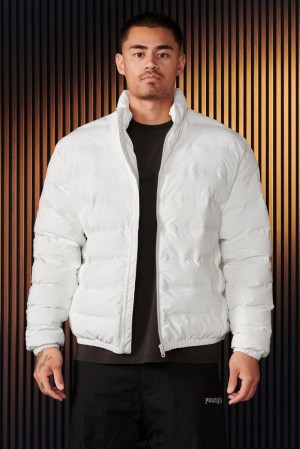 Pánské Svrchní Oblečení YoungLA Everyday Puffers Bílé | 852739WLX