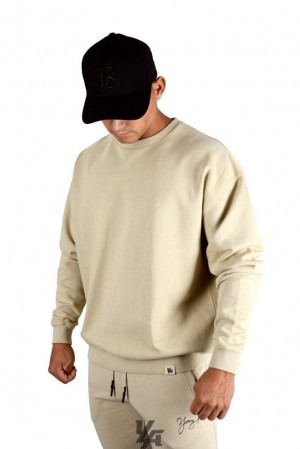 Pánské Svrchní Oblečení YoungLA Gin N Juice Oversized Crewnecks Hnědé Blankyt Světle Modré | 453068EWL