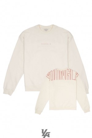 Pánské Svrchní Oblečení YoungLA Got Yo Back Crewnecks Bílé | 127086RFA