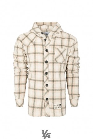 Pánské Svrchní Oblečení YoungLA Hooded Flannels Mátově Zelená | 735419YZN