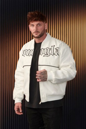 Pánské Svrchní Oblečení YoungLA Main Event Jackets Bílé | 950728LSD