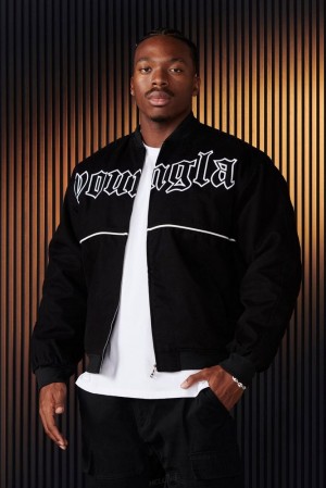 Pánské Svrchní Oblečení YoungLA Main Event Jackets Černé | 158392LSQ