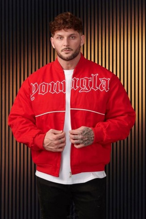 Pánské Svrchní Oblečení YoungLA Main Event Jackets Červené | 263501MGH