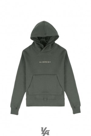 Pánské Svrchní Oblečení YoungLA Mirror Excellence Hoodie Zelene | 268413SJZ