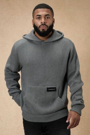 Pánské Svrchní Oblečení YoungLA Mojave Knitted Hoodies Šedé | 759136GLY