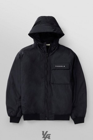 Pánské Svrchní Oblečení YoungLA Rain Day Jacket Černé | 405326PXO