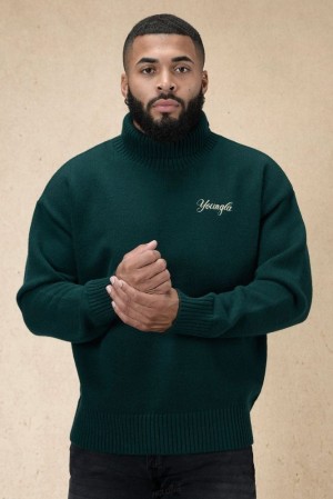 Pánské Svrchní Oblečení YoungLA Royalty Sweaters Tmavě Zelene | 072643GDB
