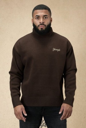 Pánské Svrchní Oblečení YoungLA Royalty Sweaters Hot Fudge | 410697QEG