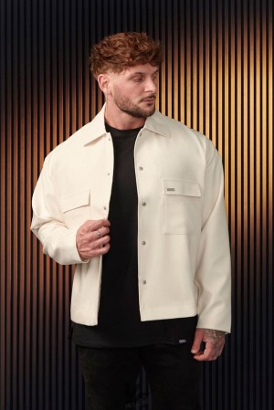 Pánské Svrchní Oblečení YoungLA Runway Jackets Bílé | 874129LRN