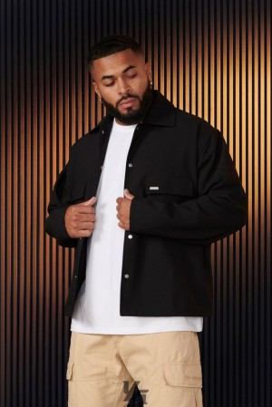 Pánské Svrchní Oblečení YoungLA Runway Jackets Černé | 109347WKH