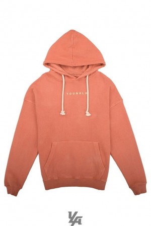 Pánské Svrchní Oblečení YoungLA Skyline Hoodies Oranžové Blankyt Světle Modré | 642839OHY