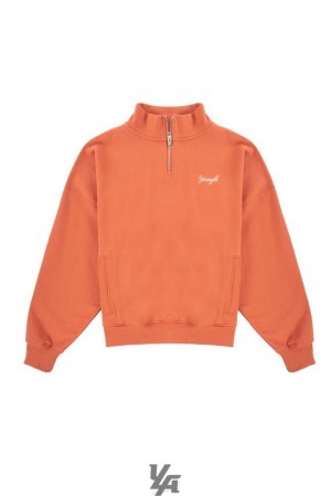 Pánské Svrchní Oblečení YoungLA Supersized G Quarter Zip Oranžové | 901276SEG