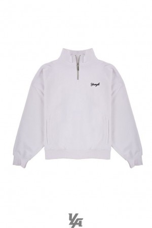 Pánské Svrchní Oblečení YoungLA Supersized G Quarter Zip Bílé | 247039VEM