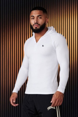 Pánské Svrchní Oblečení YoungLA Supervillain Compression Hoodies Bílé | 803925AFR