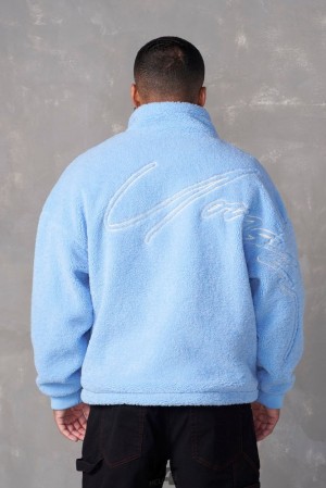 Pánské Svrchní Oblečení YoungLA Teddy Signature Jackets Blankyt | 670512OWD