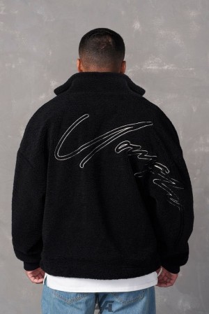 Pánské Svrchní Oblečení YoungLA Teddy Signature Jackets Černé | 731258LMC