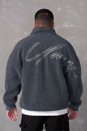 Pánské Svrchní Oblečení YoungLA Teddy Signature Jackets Šedé | 431856SPY