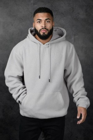 Pánské Svrchní Oblečení YoungLA The Plush Pullovers Světle Šedé | 176482XLY
