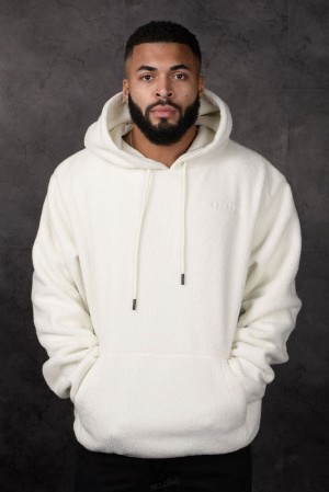 Pánské Svrchní Oblečení YoungLA The Plush Pullovers Bílé | 371028AMK