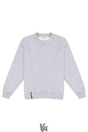 Pánské Svrchní Oblečení YoungLA Trademark Crewnecks Šedé | 617058RQI