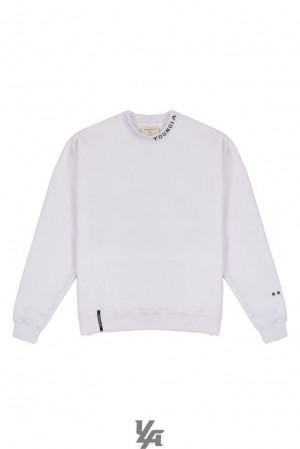 Pánské Svrchní Oblečení YoungLA Trademark Crewnecks Bílé | 056749KMB
