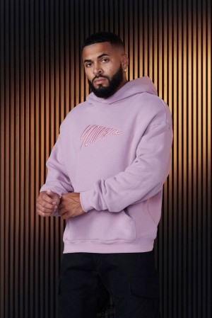 Pánské Svrchní Oblečení YoungLA Wavy Hoodies Levandule | 693582BPN