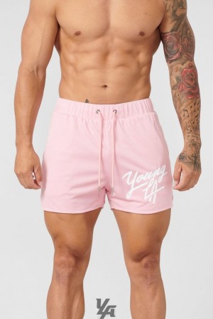 Pánské Tees YoungLA Shorts August 8th Růžové | 798514QTV