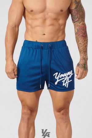 Pánské Tees YoungLA Shorts August 8th Tmavě Blankyt | 780946IAT