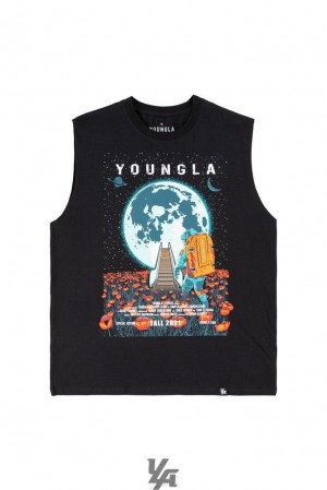 Pánské Tílko YoungLA Motion Picture Cut Offs Moon Escalator | 456198CZR